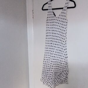 CHARLIE B Black and White Polka Dot Dress